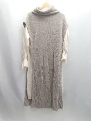 ■ ⊇ GRL レイヤード ロングワンピース タートルロングニット サイズＭ ベージュ系 レディース E  【1502180047718】