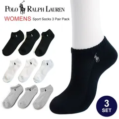 新品 未使用 ラルフ ラルフローレン 靴下 レディース セット アンクルソックス ショートソックス スクール ソックス 3足セット Polo Ralph Lauren 7370PK