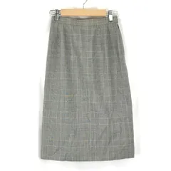 80s-90sビンテージ　Burberrys/バーバリー★チェック柄/タイトスカート【7/S/グレー】◆BG618<sale>