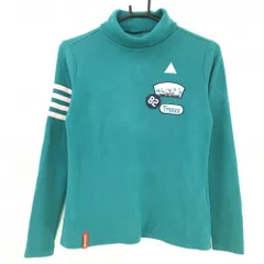 ルコック 長袖タートルネックシャツ エメラルドグリーン 胸元ワッペン 袖ライン レディース S ゴルフウェア le coq sportif