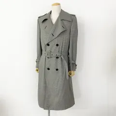 33L14《美品》イタリア製 VALENTINO ヴァレンティノ ウールトレンチコート 50 L相当 グレー 千鳥チェック TRENCH COAT アウターのサムネイル