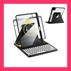 【スタッフおすすめ！】回転 iPad Air 11インチ キーボード ケース 縦置きM3 (2025) / M2 (2024) / iPad Air 第5/4世代/Pro 11(第4/3/2世代) キーボード付き カバー 分離式 丸型キー