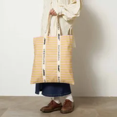 新品 マリメッコ Marimekko トートバッグ キオスキ キャリア ミディ タサライタ ライトピンク/ライトイエロー