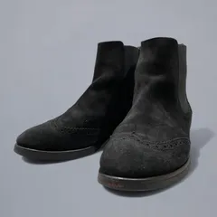 FABIO RUSCONI ファビオルスコーニ スウェード ブーツ 38 ブラック KT60-G-KG