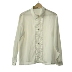 新品タグ付き アクアスキュータム 長袖シャツ ブラウス サイズ8(M) 白 新品タグ付き アクアスキュータム 長袖シャツ ブラウス サイズ8