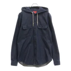 SUPREME (シュプリーム) 12AW Hooded Denim Shirt フーデッド デニム 長袖シャツ インディゴのサムネイル