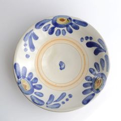 やちむん・藍花紋8寸皿