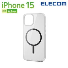 iPhone 15 用 ハイブリッドケース MAGKEEP iPhone15 2眼 6.1 インチ ケース カバー ブラック