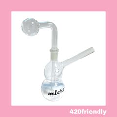 420friendly "MICRO" Glass ゴムパーツを一切使わない 水ガラパイ-18cm