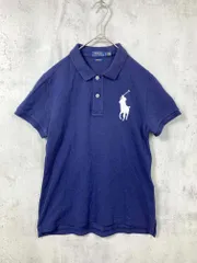 POLO RALPH LAUREN ポロ ラルフローレン スキニーフィット Big Pony ポロシャツ sizeSP/紺 ■◆レディース