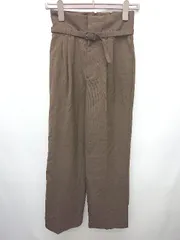 ◇ ⊂ ◎ ViS ビス ハイウエスト タック パンツ サイズS ダークブラウン系 レディース P  【1407100014866】