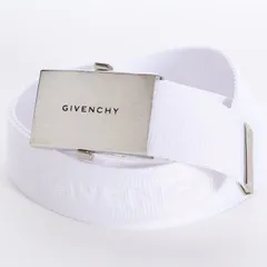 【お値下げ！】 GIVENCHY ジバンシィ ロゴバックル GIベルト ホワイト BK4061K1TW 100 ガチャベルト ロゴ ウェビングベルト スケートベルト メンズ レディース ユニセックス【新品/本物】【売れ筋】のサムネイル