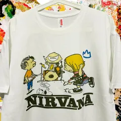nirvana スヌーピー リプリント Tシャツ 半袖 メンズ 新品 個性的 白 ニルヴァーナ Snoopy バンドT ハイデザインレトロ リプリント NIRVANA ロック  可愛い ホワイト