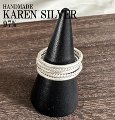 シルバーリング カレンシルバー 5連リング ハンドメイド レディス #130
