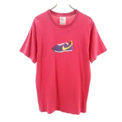 ナイキ 90s 00s 白タグ オールド 半袖 Tシャツ M レッド系 NIKE メンズ 古着 【240325】