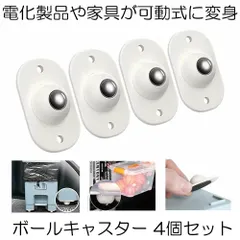 ボールキャスター キャスター 4個セット 可動チェンジャー 粘着テープ式 貼り付けるだけ 収納 どこでもキャスター ミニキャスター 収納ボックス 貼り付け ワゴン