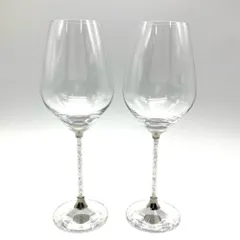 SWAROVSKI - スワロフスキー SWAROVSKI オブジェ 置物 1095948 クリア クリスタルライン ワイングラス 2個セット【中古】 スワロフスキー SWAROVSKI オブジェ 置物 1095948 クリア