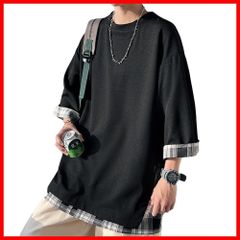 【在庫限定】柔らかい 軽い 快適 オシャレ シンプル ストリート 重ね着風 涼しい サマー かっこいい ゆったり カジュアル サイズ 大きい 韓国 メンズ メンズ 人気ビッグ 夏服 半袖 シルエット tシャツ [foveitaa]