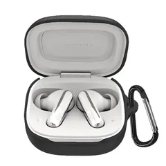 【迅速発送】YAODLE For JBL LIVE BEAM 3 用 ケース カバー JBL LIVE BEAM 3用保護カバー 保護ケース シリコンケース 装着充電可能 全面保護 落下防止 キズ防止 耐衝撃 防塵 軽量 収納 カラビナ付き(ブラック)