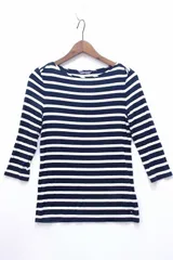 【206644】TOMMY HILFIGER トミーヒルフィガー  カットソー ボーダー  S ネイビー