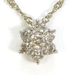 14K　WG　ネックレス　necklace　ダイヤ　0.50　総重量約1.5g　約40cm