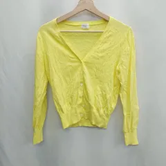 ◇ ⊇ URBAN RESEARCH DOORS Vネック 長袖 カーディガン サイズ1 イエロー系 レディース E  【1502060025706】