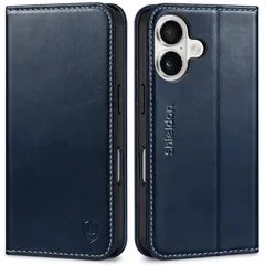 新品 SHIELDON iPhone17対応 手帳型ケース 本革レザー 6.3インチ 5G TPU素材 [RFIDブロッキング] カード収納 横置きスタンド機能 マグネット内蔵 ストラップ穴付き 衝撃吸収 あいふぉん 17 対応スマホケース 2025年発売 レ