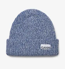 新品 GANNI ビーニー ニット帽 ベージュ