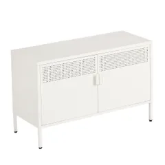 サイドボード ヴィンテージ リビング収納 北欧 キッチン収納 アンティーク 「大人気商品」全新品 キャビネット スチール メタル 金属製 扉付き テレビ台  収納棚 おしゃれ リビング モダン 棚 スチールチェスト 書類 韓国インテリア 扉 取っ手 金属のサムネイル