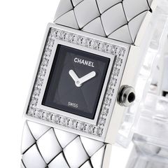 シャネル / CHANEL　マトラッセ ダイヤモンドベゼル　H0489　ブラック　クオーツ 【中古】 商品番号 A-158483