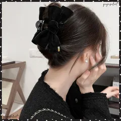 大きめ バンスクリップリボン レディースヘアアクセサリー お洒落 リボン ベルベット シンプル ハーフアップ ヘアクリップ レディース 女性 髪留め おしゃれ髪飾り 大人気 大人っぽい可愛い 簡単ヘアアレンジ