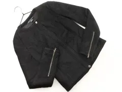 ARMANI EXCHANGE アルマーニエクスチェンジ 裏ボア スウェード調 ジップアップ ノーカラー ジャケット sizeS/黒 ◇■ レディース