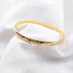 ハワイアン 伝統 バングル 5ｍｍ幅 ジュエリー Mサイズ NEO【商品コード】hawaiianJewelybangle005