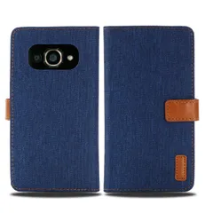 【人気商品】BLUE トルクg03 kyv41 京セラ スマホケース 横置きスタンド機能 カード収納ポケット ベストデニム材料 全面保護 (ダークブルー) 手帳ケース KYOCERA 対応 KYV41 G03 TORQUE au 手帳型 ケース デザイン デニ