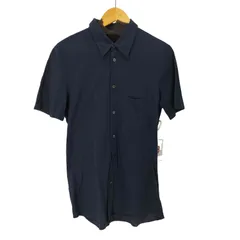 ヘルムートラング本人期/ペンキ/ストライプ/ポロシャツ/黒/L相当/薄手 稀少】HELMUT LANG ヘルムートラング アーカイブ 本人期 2000s