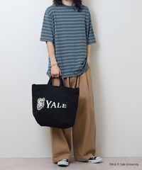 YALE イェール 2WAY SHOULDER BAG ショルダーバッグ トートバッグ 肩掛け 2バッグ キャンバスバッグ メンズ レディース カレッジ ロゴ アメカジ スポーツ アイビー リーグ ブランド スマホポケット マザーズバック