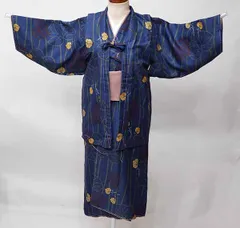 着物 きもの6点セット 男児 男の子 祝着 130cm 9～10才用 紺地 対応身長125cm～135cm NO41709のサムネイル