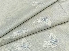 ★専用★美品 白大島紬 単衣 ライトグレー 紅葉 ９マルキ 身丈161cm 正絹 713d18cf79300fa006612b77174454