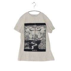 【中古A】Christian Dior クリスチャンディオール ×Daniel Arsham XS レディース 半袖Tシャツ タロットTシャツ 013T03WK437 正規品 ダニエル・アーシャム 白 中古A 古着