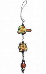 【中古】ストラップ(キャラクター) E.リンク＆モリブリン(赤)＆肉 連結ラバーストラップ 「ゼルダの伝説」