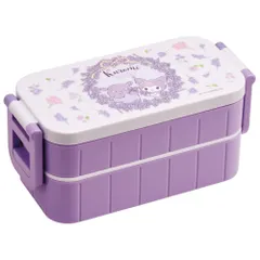 【在庫セール】YZW3AG-A 日本製 女性用 2段 抗菌 600ml サンリオ フラワーリース クロミ 弁当箱 スケーター(Skater)