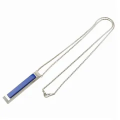 JOHN LAWRENCE SULLIVAN ジョンローレンスサリバン プレート ネックレス シルバー シルバー系 ブルー系【中古】のサムネイル