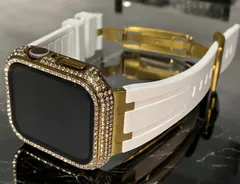 アップルウォッチシームレスラバーバンドベルトAppleWatch キラキラ快速反応画面保護付カバーケース 114