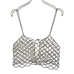 provoke (プロヴォーク) ■ ⑤ shiny beads camisole レディース シルバー FREEのサムネイル