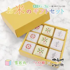 お米のギフトセット 真空キューブ 9個入り 山形県産 つや姫/雪若丸/コシヒカリ/ひとめぼれ/ミルキークイーン/秋田県産サキホコレ/北海道産ゆめぴりか/ななつぼし 1個300g(2合) 令和7年産