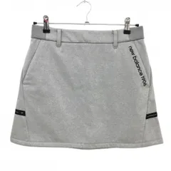 【新品】ニューバランスゴルフ スカート グレー×黒 後裾ロゴライン 裏起毛 耐風 レディース 1(M) ゴルフウェア New Balance