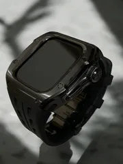 タイトル　アップルウォッチカバーケースApple Watchラバーバンドベルト メタル　25