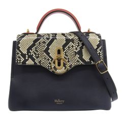 極美品】マルベリー アンバリー 2way バッグ ゴールド金具 クロコ 