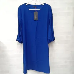 [TRUBE]トゥルベ チュニック 七分袖 レディース タグ付き シンプル サイズL～LL ロイヤルブルー（い-336，二）