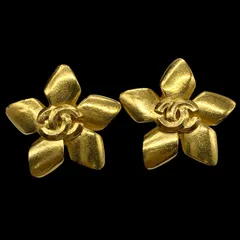 希少 94P CHANEL シャネル フラワーイヤリング ココマーク ゴールド ジュエリー アクセサリー 耳飾り ヴィンテージ